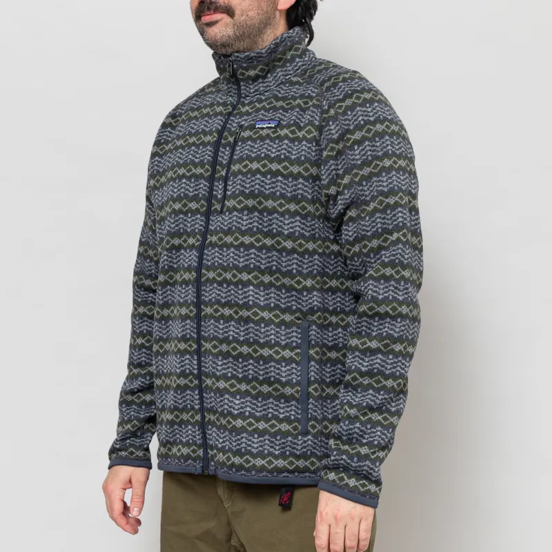 Patagonia Better Sweater Jacket Woven Together Smolder Blue-1