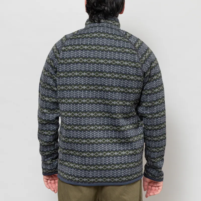 Patagonia Better Sweater Jacket Woven Together Smolder Blue-3