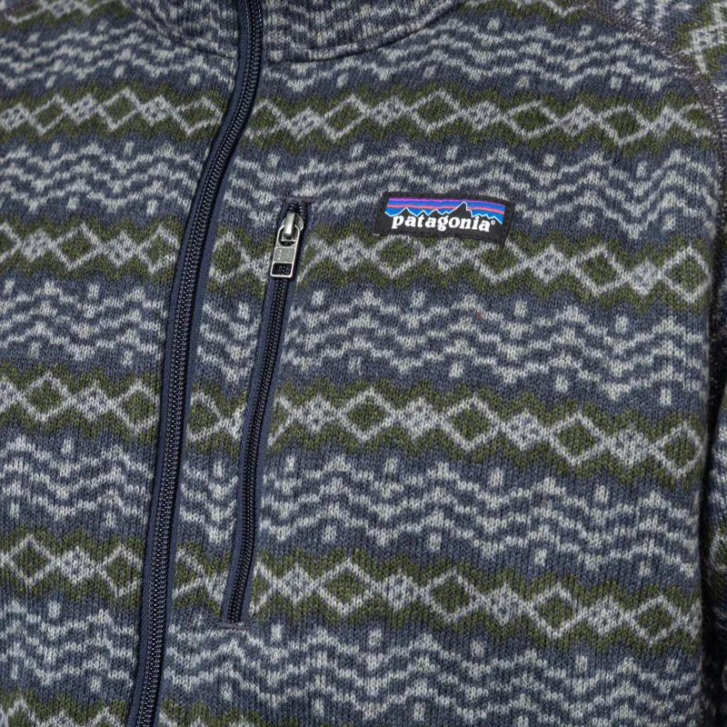 Patagonia Better Sweater Jacket Woven Together Smolder Blue-6