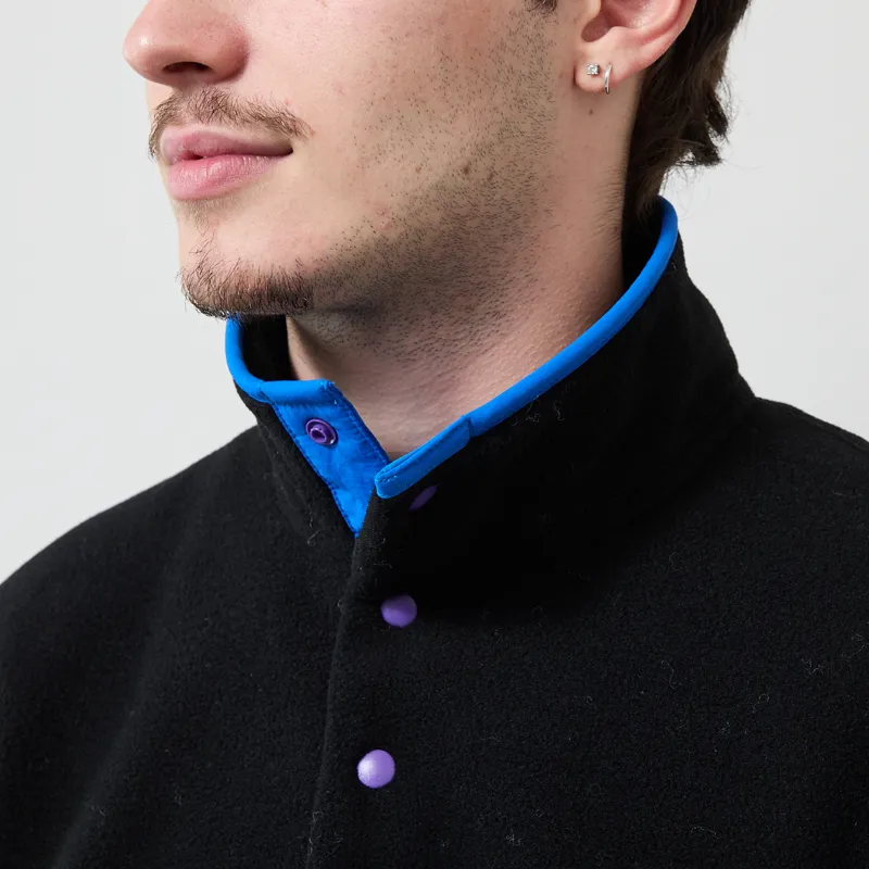Patagonia Lightweight Synchilla Snap-T Fleece Pullover Black P6 Blue-3