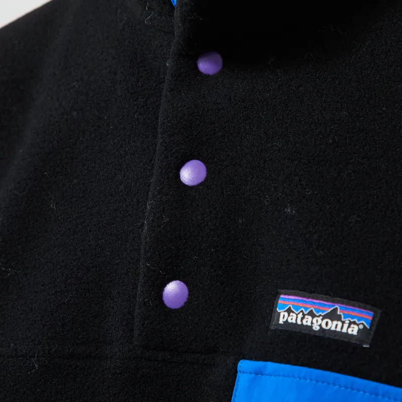 Patagonia Lightweight Synchilla Snap-T Fleece Pullover Black P6 Blue-4