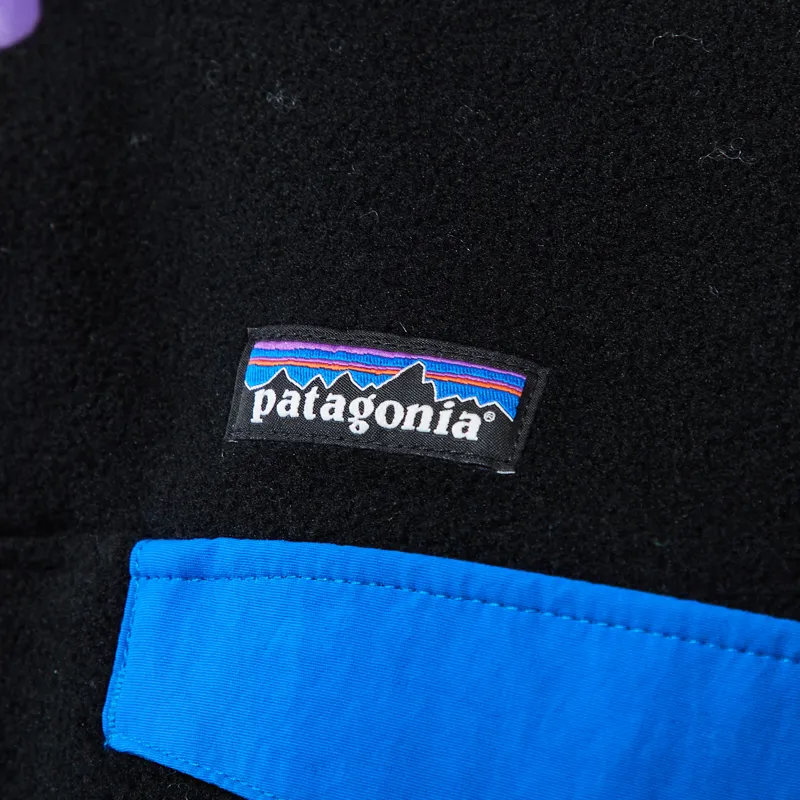 Patagonia Lightweight Synchilla Snap-T Fleece Pullover Black P6 Blue-6