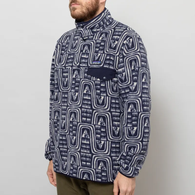 Patagonia Lightweight Synchilla Snap-T Fleece Pullover Flow Sunken Blue-1