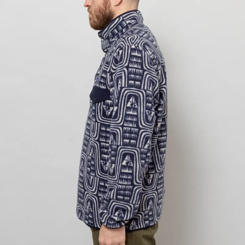 Patagonia Lightweight Synchilla Snap-T Fleece Pullover Flow Sunken Blue-2