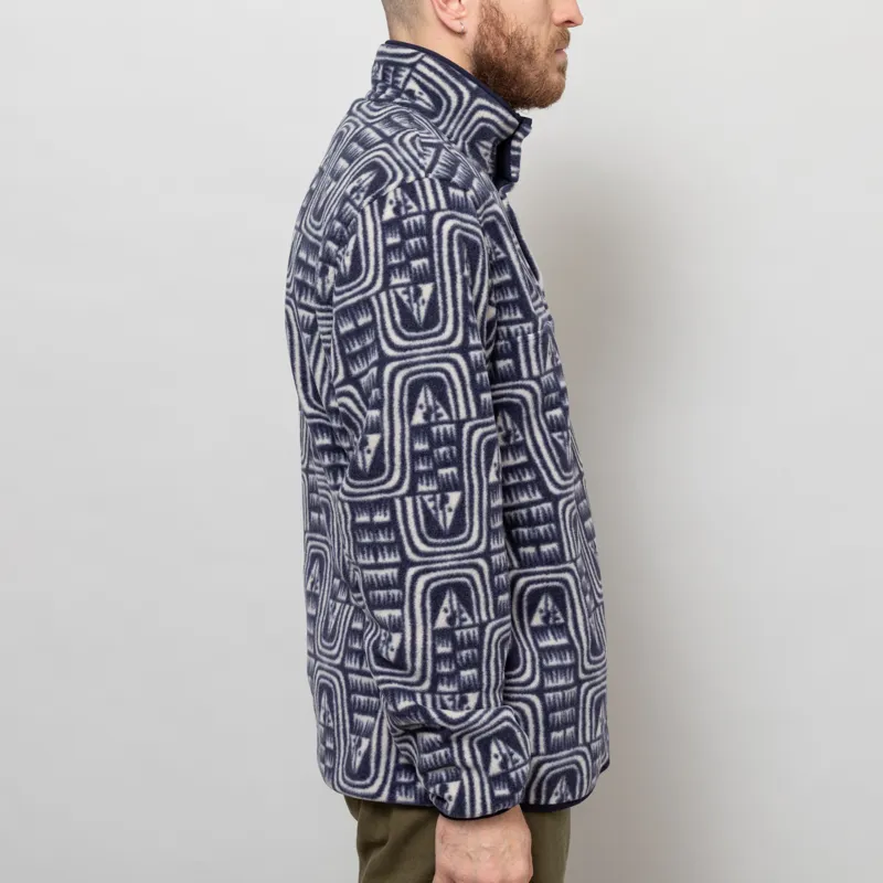 Patagonia Lightweight Synchilla Snap-T Fleece Pullover Flow Sunken Blue-4