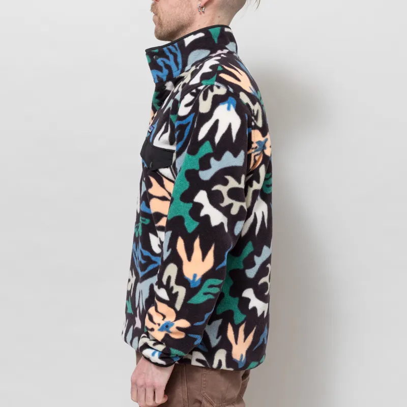 Patagonia Lightweight Synchilla Snap-T Fleece Pullover Kaleido Black-2