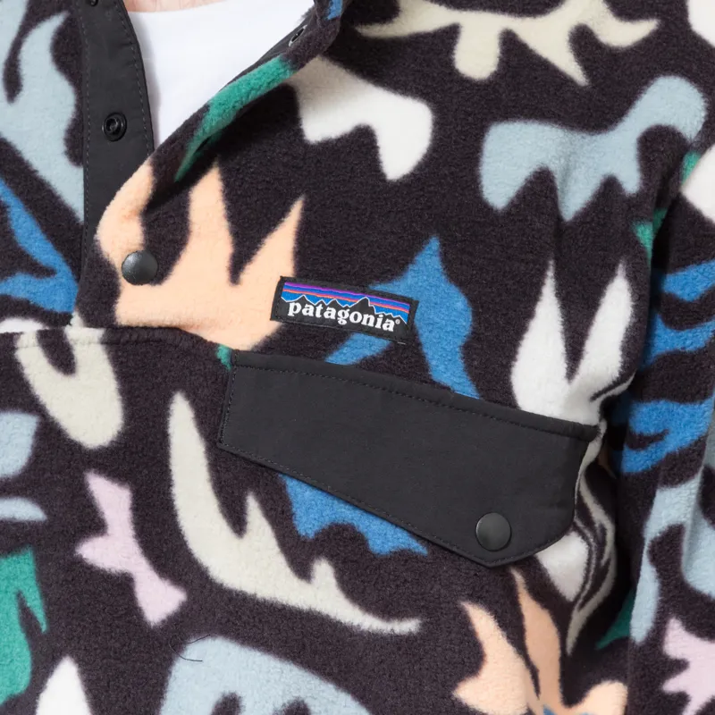 Patagonia Lightweight Synchilla Snap-T Fleece Pullover Kaleido Black-6