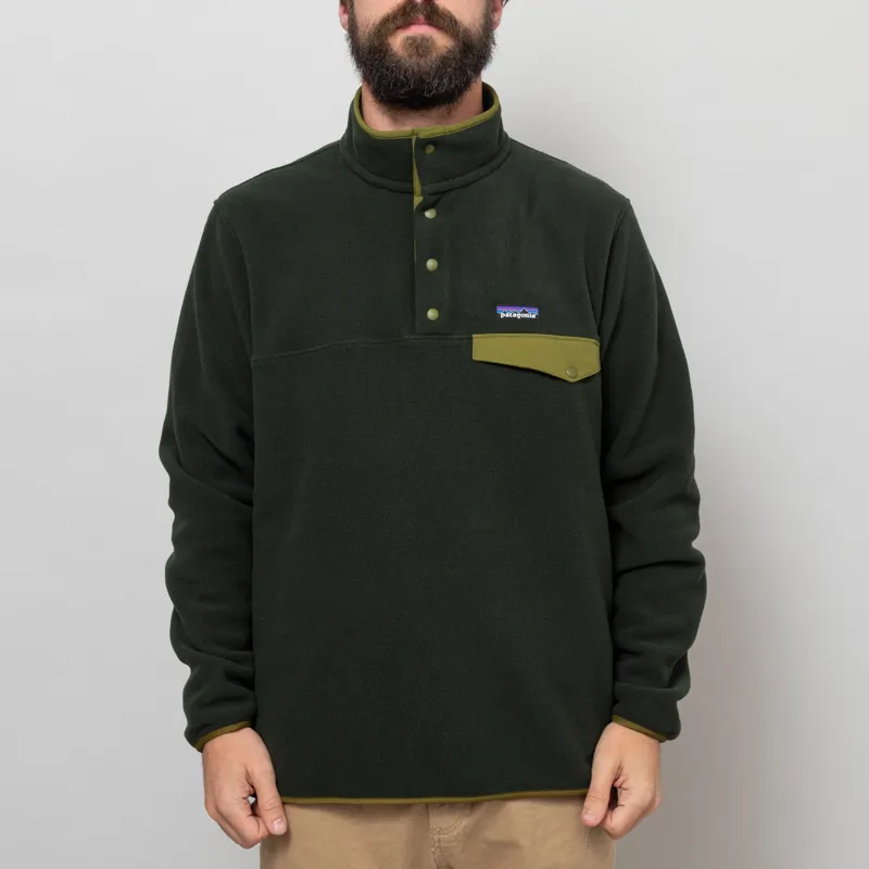 Patagonia Lightweight Synchilla Snap-T Fleece Pullover Old Growth Green