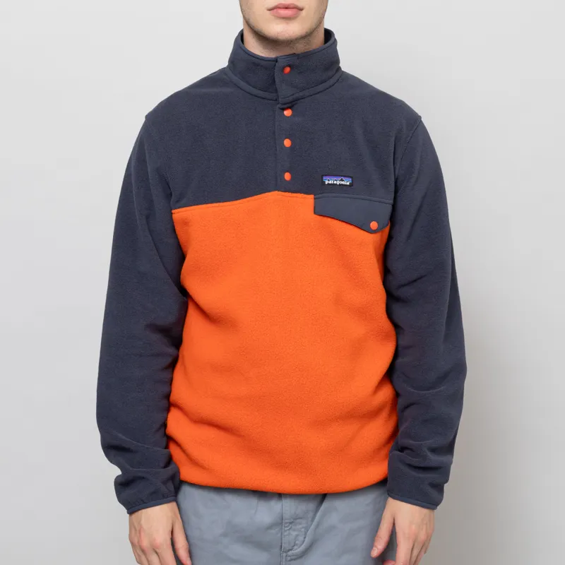 Patagonia Lightweight Synchilla Snap-T Fleece Pullover Pollinator Orange