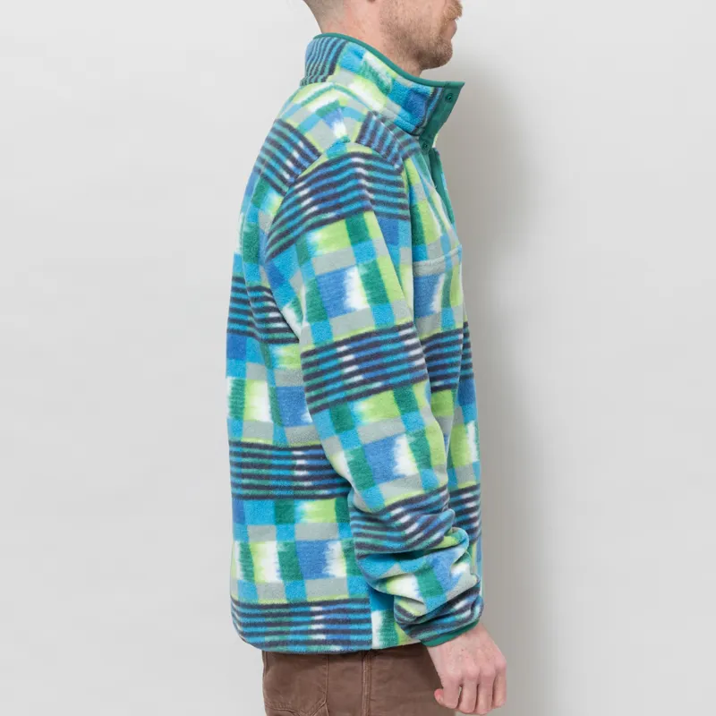 Patagonia Lightweight Synchilla Snap-T Fleece Pullover Painted Lines Shore Blue-4