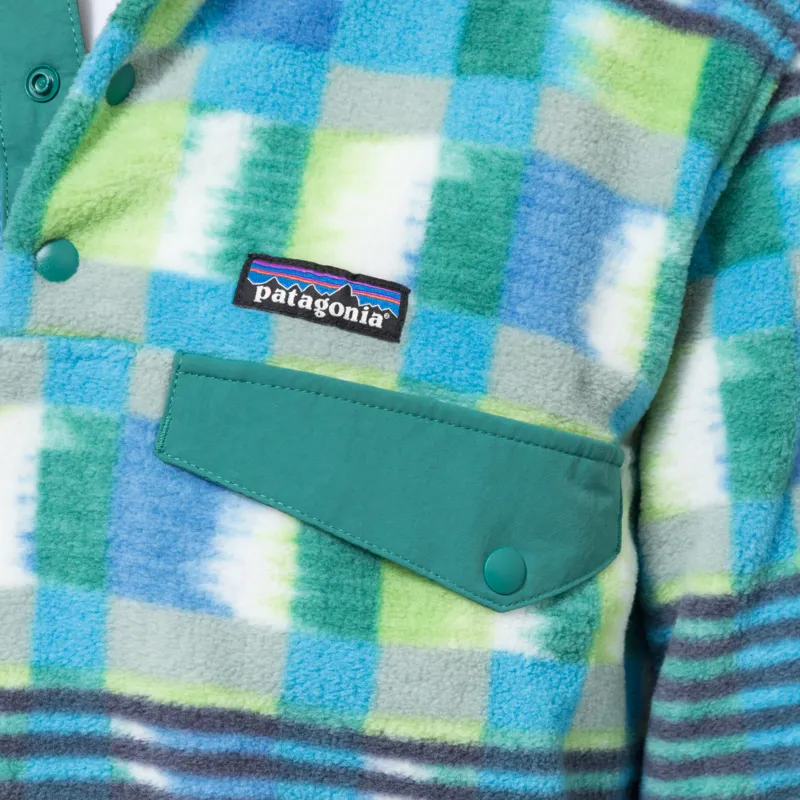 Patagonia Lightweight Synchilla Snap-T Fleece Pullover Painted Lines Shore Blue-7