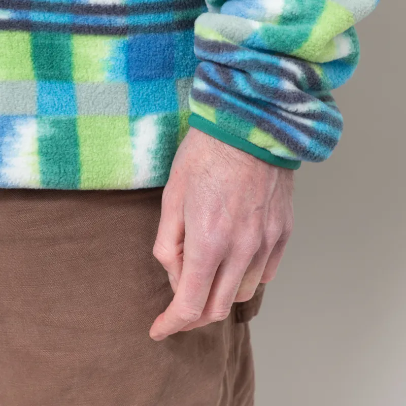 Patagonia Lightweight Synchilla Snap-T Fleece Pullover Painted Lines Shore Blue-9