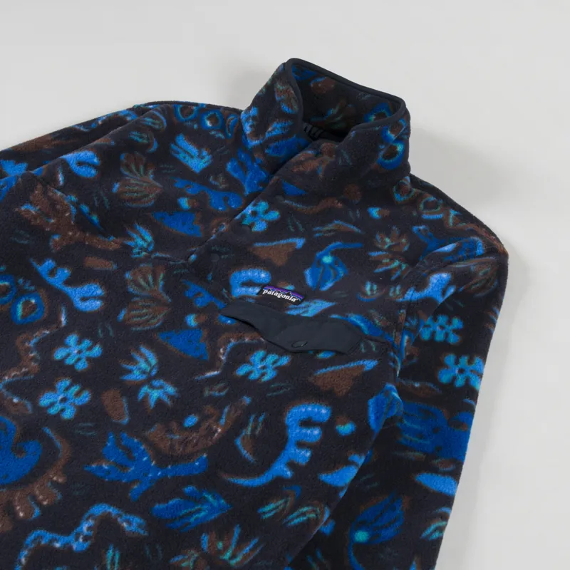 Patagonia Lightweight Synchilla Snap-T Fleece Pullover Across Oceans Pitch Blue-2