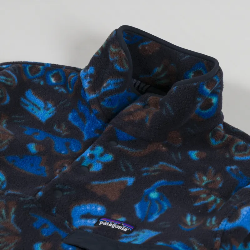 Patagonia Lightweight Synchilla Snap-T Fleece Pullover Across Oceans Pitch Blue-4
