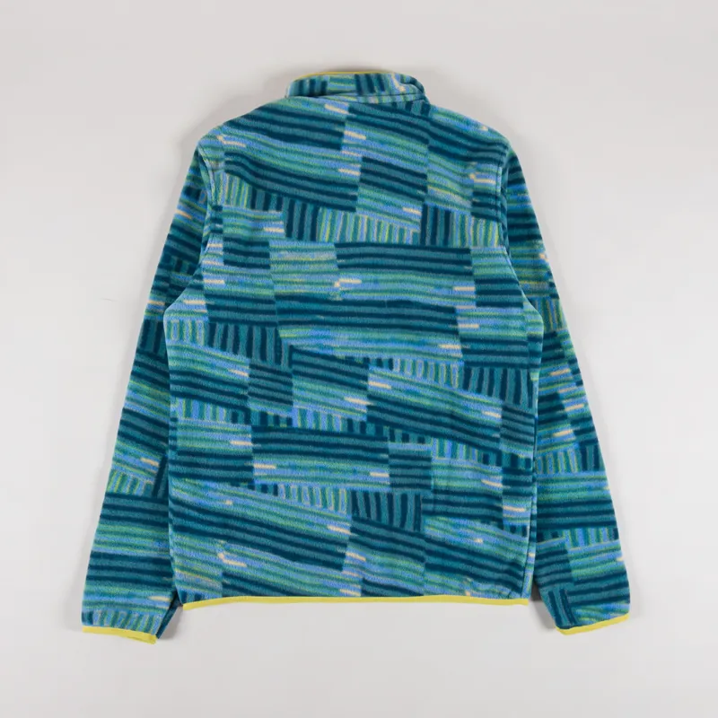 Patagonia Lightweight Synchilla Snap-T Fleece Pullover Quilty Fitz Wetland Blue-1