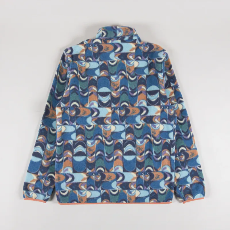 Patagonia Lightweight Synchilla Snap-T Fleece Pullover Swallowtail Geo Still Blue-1