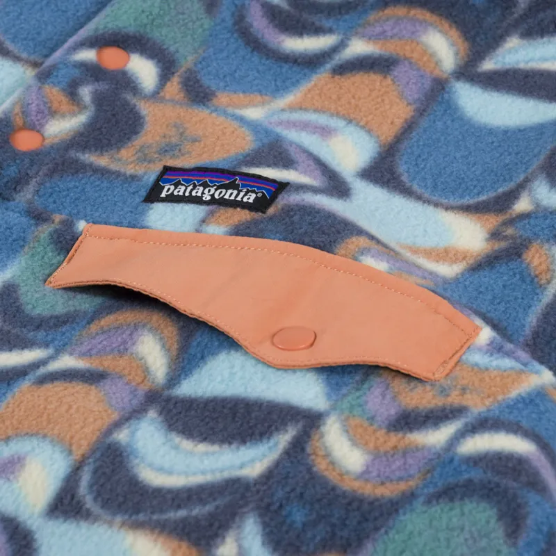 Patagonia Lightweight Synchilla Snap-T Fleece Pullover Swallowtail Geo Still Blue-5