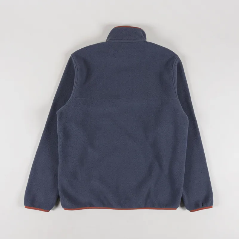 Patagonia Lightweight Synchilla Snap-T Fleece Pullover Smolder Blue Burnished Red-1