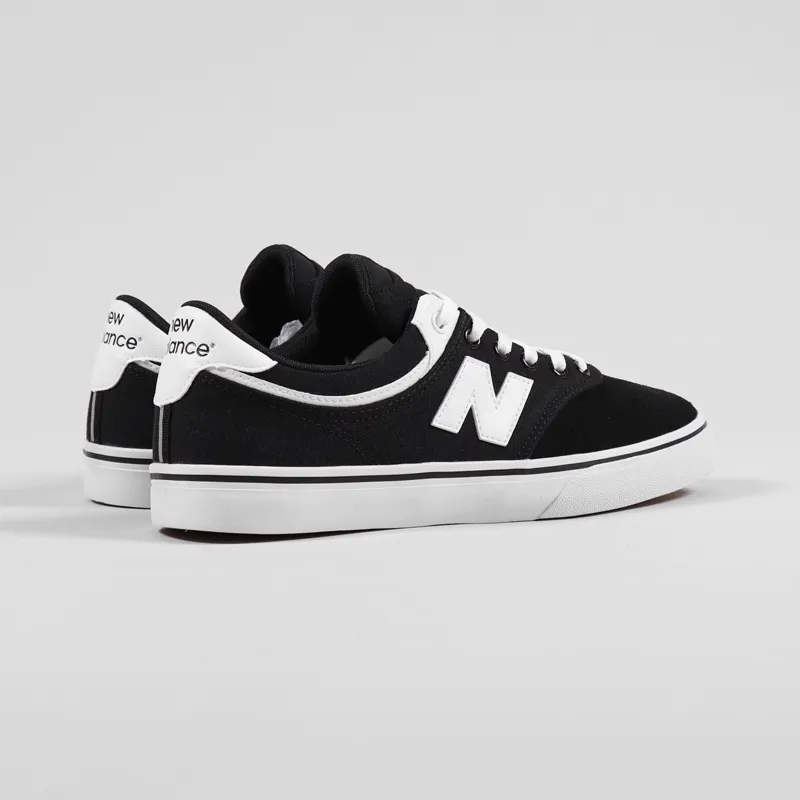 New Balance Numeric Mens Suede 255 Skate Shoes Black White