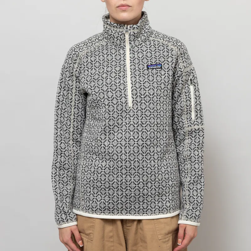 Patagonia Womens Better Sweater Quarter Zip Scales Natural