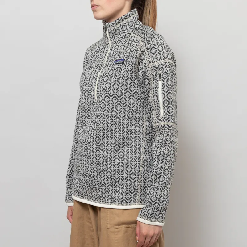 Patagonia Womens Better Sweater Quarter Zip Scales Natural-1