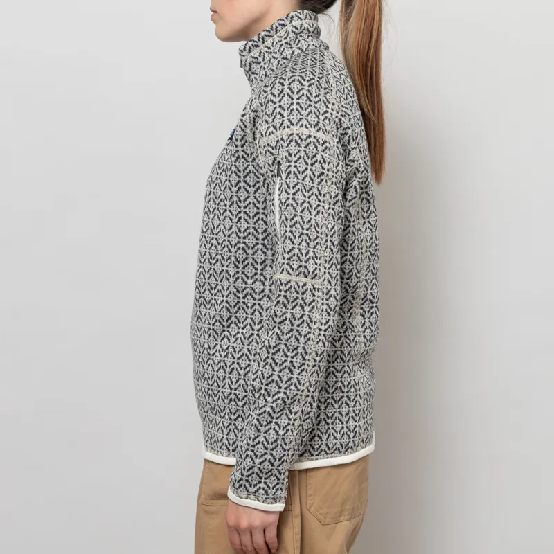 Patagonia Womens Better Sweater Quarter Zip Scales Natural-2