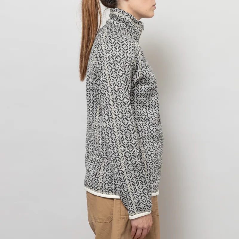 Patagonia Womens Better Sweater Quarter Zip Scales Natural-4