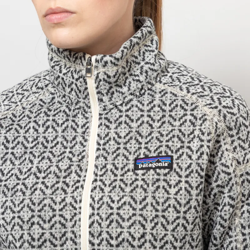 Patagonia Womens Better Sweater Quarter Zip Scales Natural-5