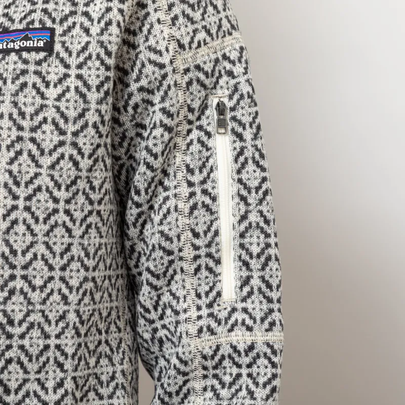 Patagonia Womens Better Sweater Quarter Zip Scales Natural-7