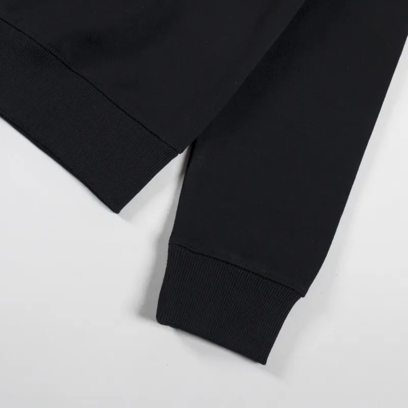 Postal Skull Embroidery Hoodie Black-9