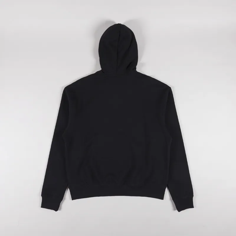 Postal Skull Embroidery Hoodie Black-1