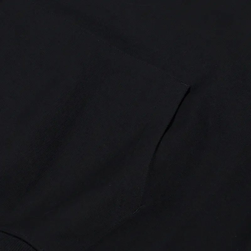 Postal Skull Embroidery Hoodie Black-7