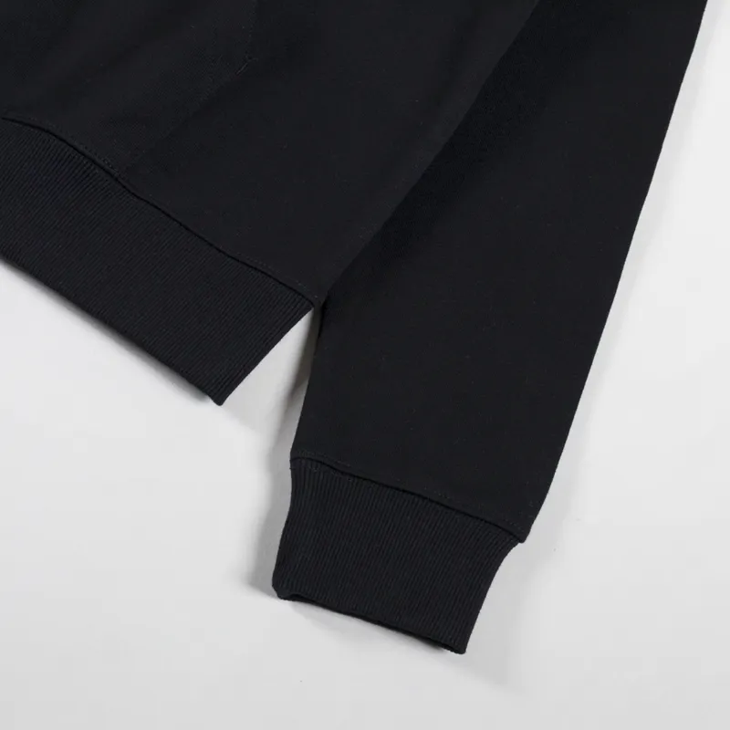 Postal Skull Embroidery Hoodie Black-8