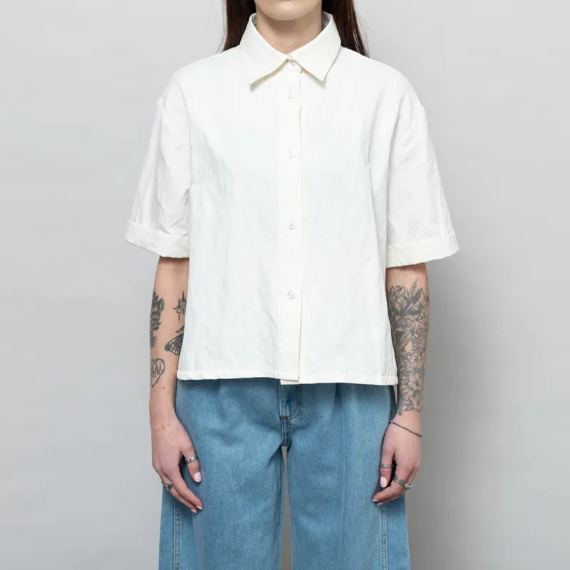 Our Sister Womens Tulip Shirt Off White