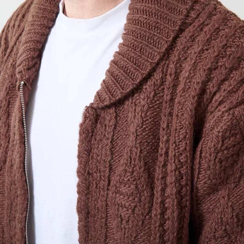 Pendleton Hoop Zip Cardigan Brown-4