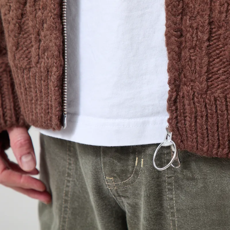 Pendleton Hoop Zip Cardigan Brown-6