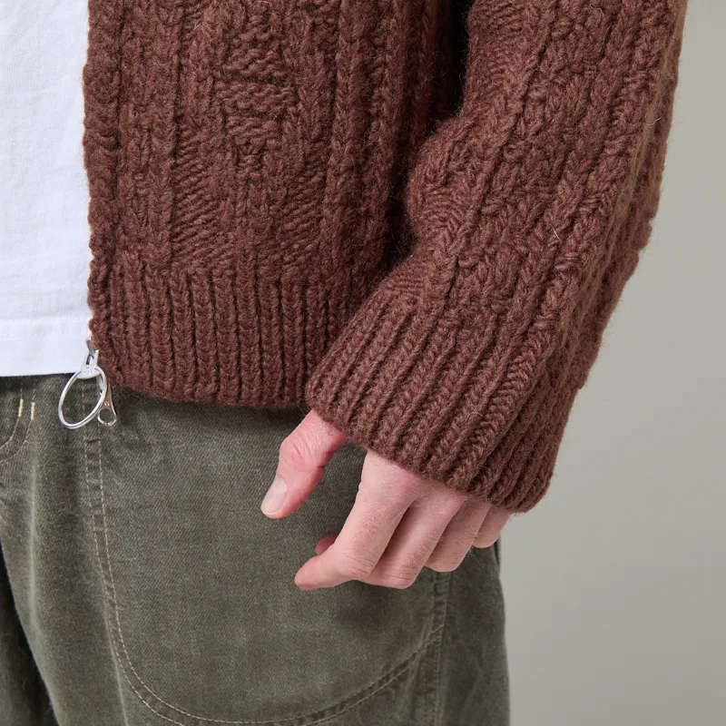 Pendleton Hoop Zip Cardigan Brown-7