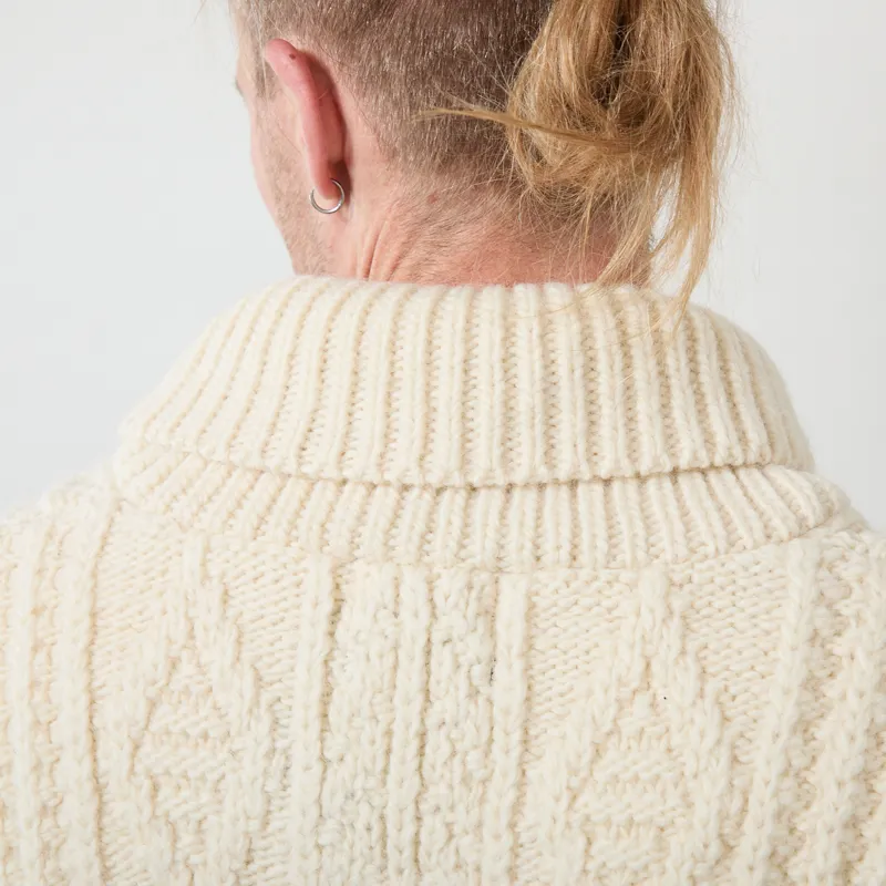 Pendleton Hoop Zip Cardigan Cream-3
