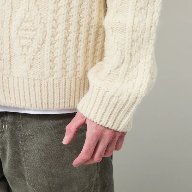 Pendleton Hoop Zip Cardigan Cream-7