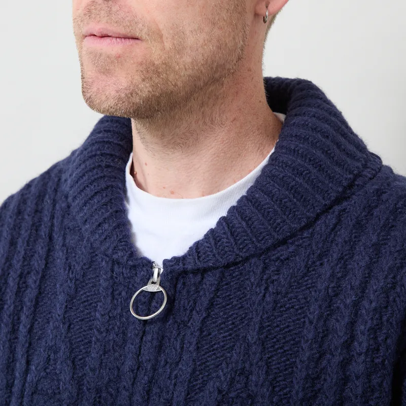 Pendleton Hoop Zip Cardigan Navy-3