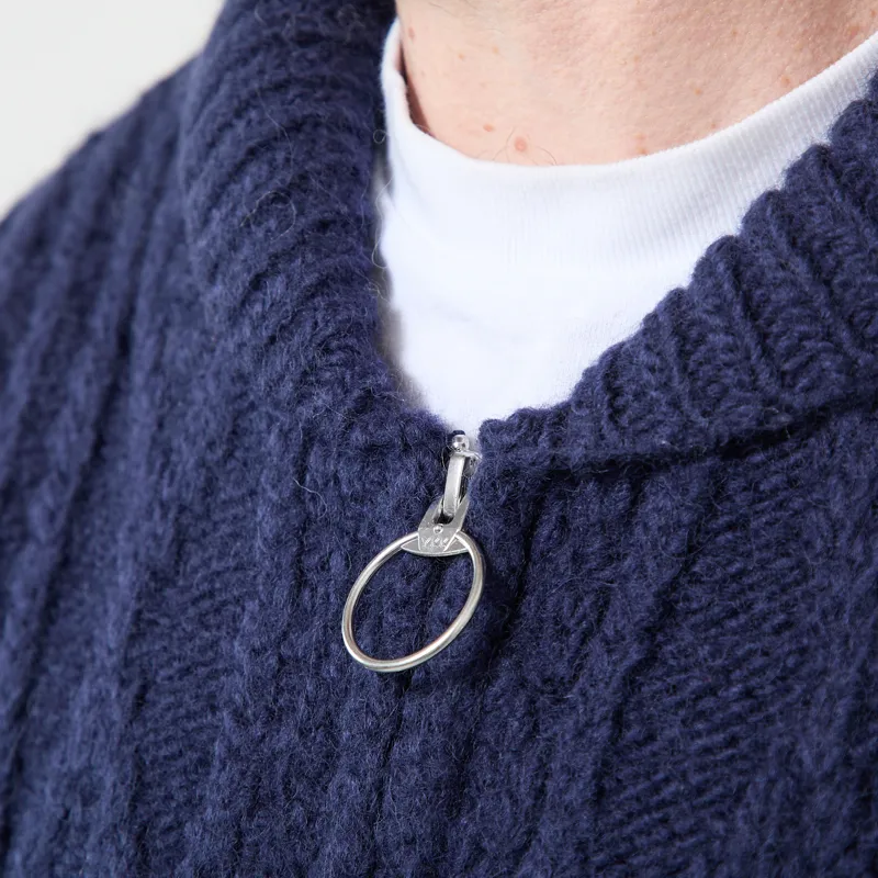 Pendleton Hoop Zip Cardigan Navy-4