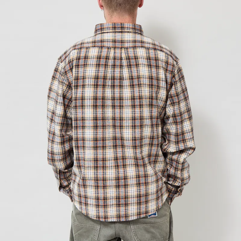 Pendleton Lined BD Shirt Brown Shadow Check-2