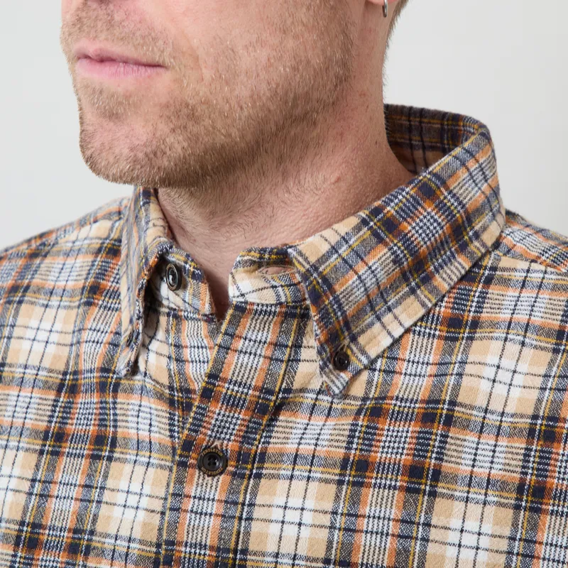 Pendleton Lined BD Shirt Brown Shadow Check-3