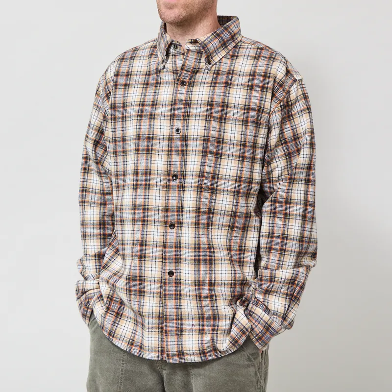 Pendleton Lined BD Shirt Brown Shadow Check-1