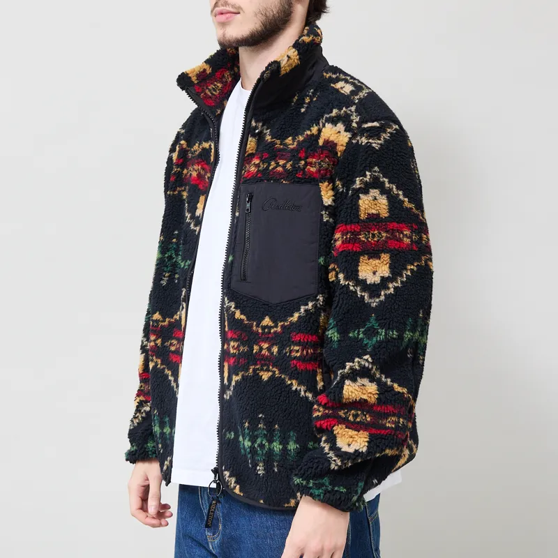 Pendleton Jacquard Sherpa Fleece Four Corners Black-1