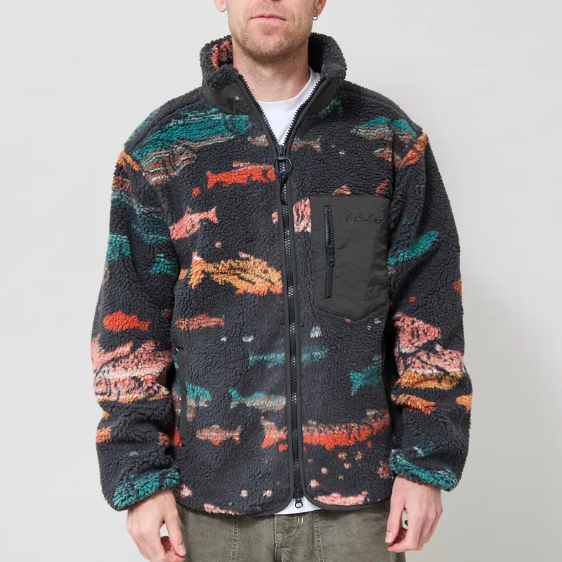 Pendleton Jacquard Sherpa Fleece Salmon Falls Grey