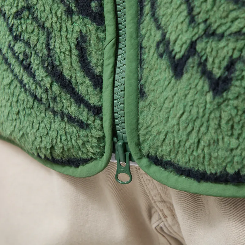 Pendleton Jacquard Sherpa Fleece Salmon Falls Olive-7