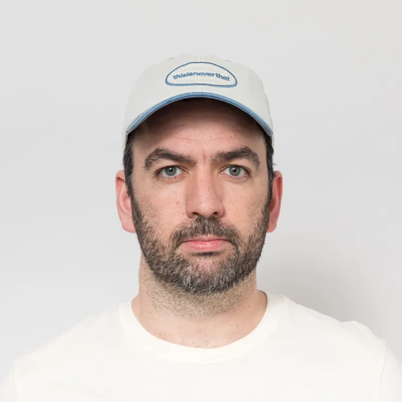 thisisneverthat Overdyed E/T-Logo Cap Ivory Blue-1