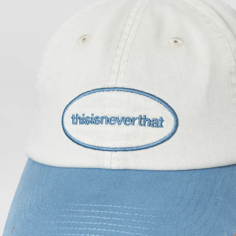 thisisneverthat Overdyed E/T-Logo Cap Ivory Blue-3