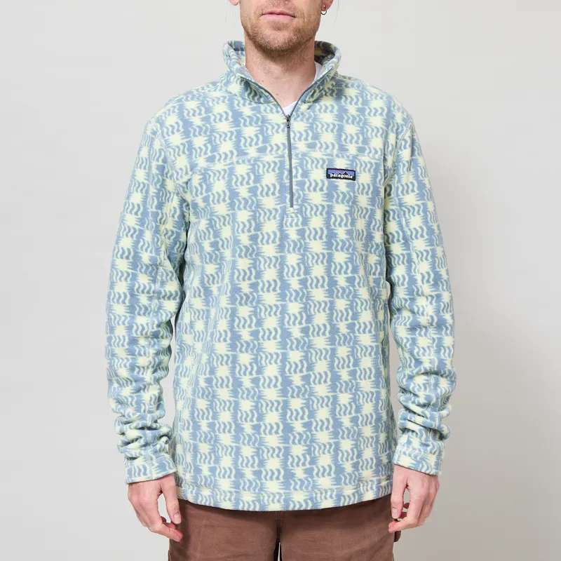 Patagonia Micro D Fleece Pullover Sun Quilt Blue Sage